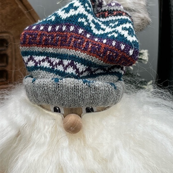 Gnome Tomte Nordic Mystical Folklore Figurine Sheepskin Rabbit Fur Wool - Picture 5 of 6